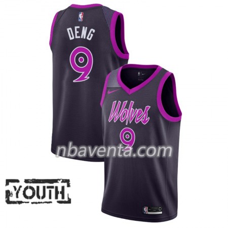 Camiseta Niños Minnesota Timberwolves Luol Deng 9 2018-19 Nike City Edition Violeta Swingman